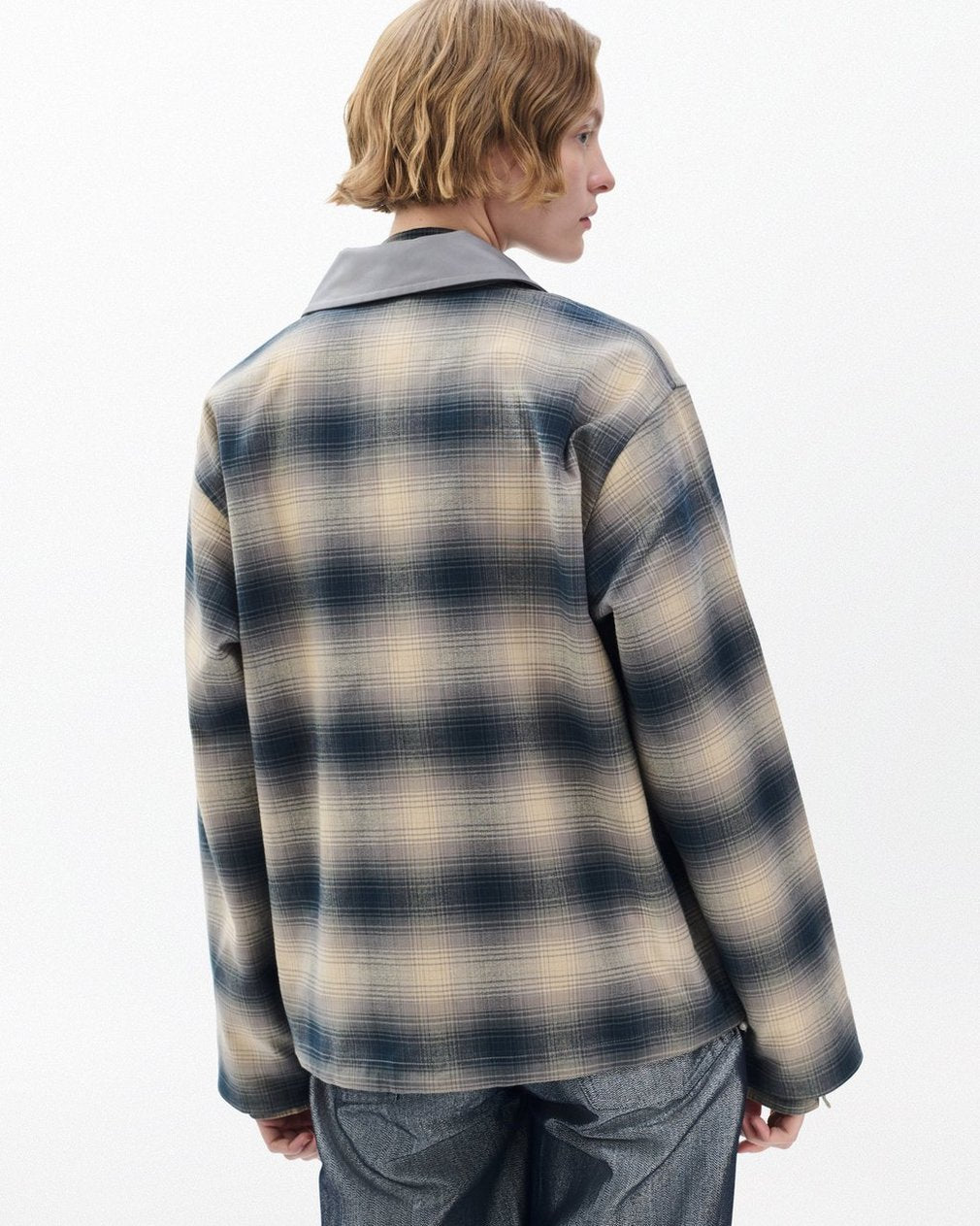 Carrie Reversible Jacket - Grey Plaid