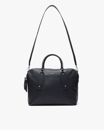 Gramercy Large Leather Satchel - Black