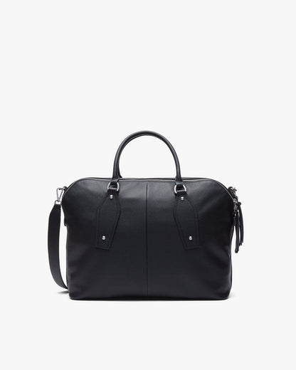 Gramercy Large Leather Satchel - Black