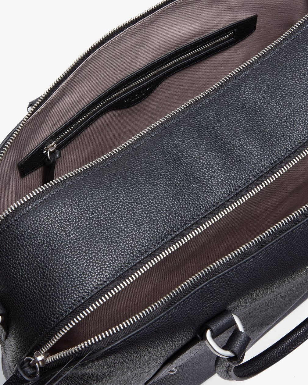 Gramercy Large Leather Satchel - Black