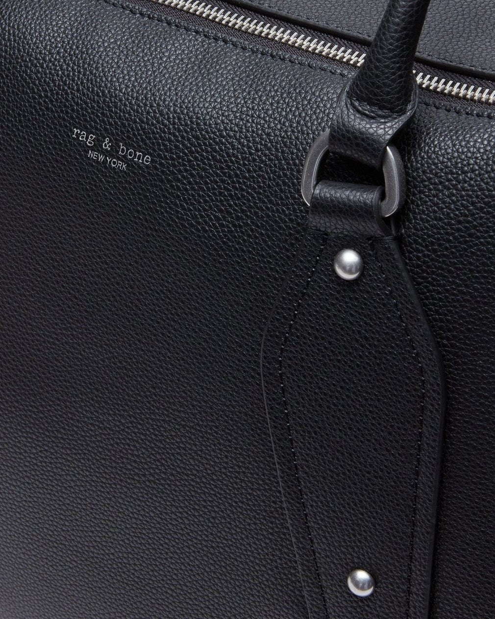 Gramercy Large Leather Satchel - Black