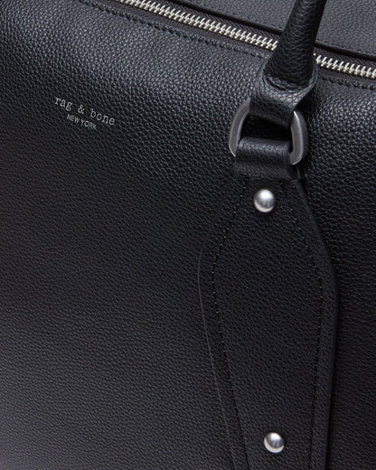Gramercy Large Leather Satchel - Black