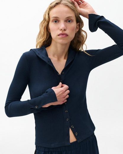 The Knit Ribbed Buttoned Cardigan - Salute