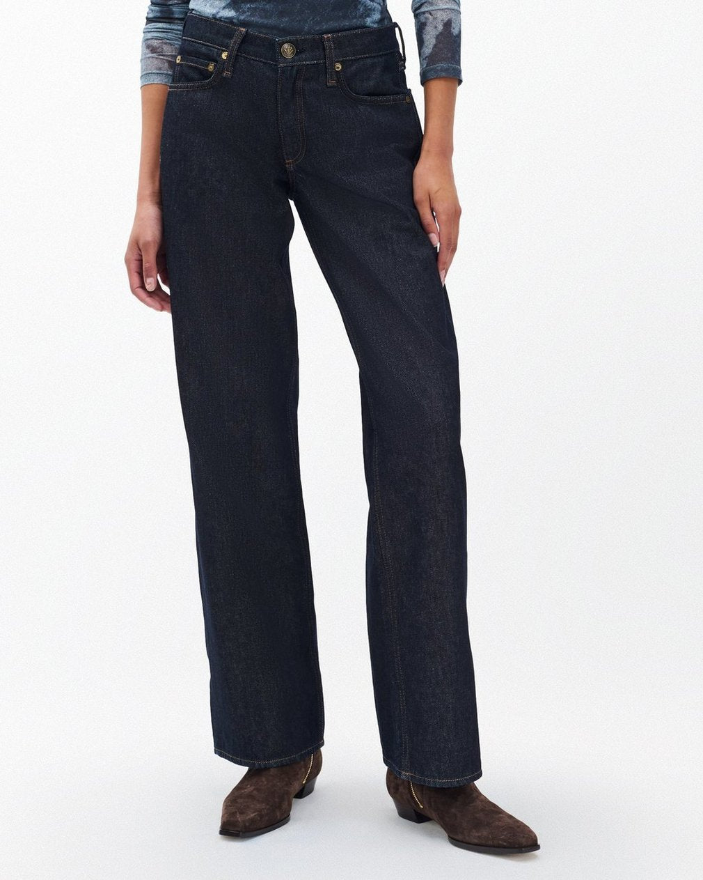 Saige Relaxed Straight Jeans - Twilight Rinse