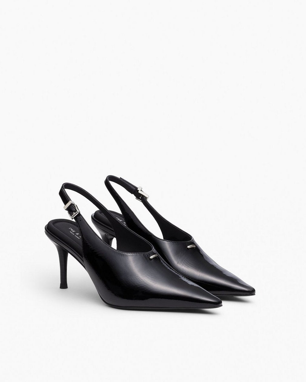 Mercer Leather Slingbacks - Black