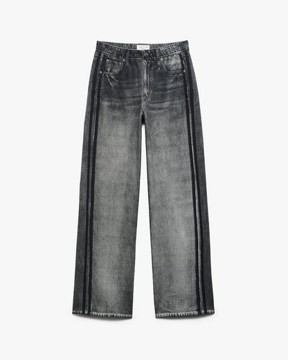 Miramar Wide-Leg Track Pants - Washed Black