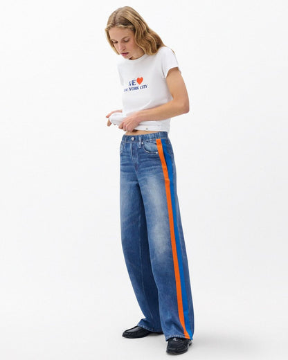 Miramar Sport Stripe Track Pants - Cosmos Orng Blue Strp