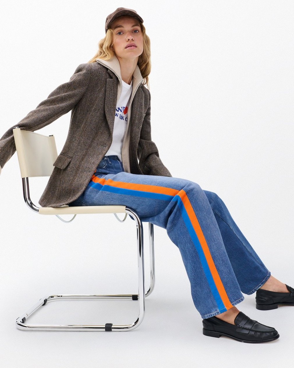 Miramar Sport Stripe Track Pants - Cosmos Orng Blue Strp
