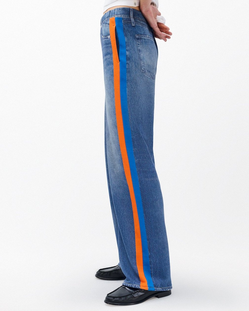 Miramar Sport Stripe Track Pants - Cosmos Orng Blue Strp