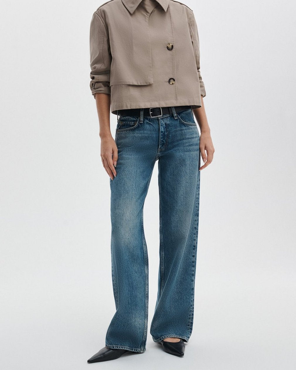 Saige Relaxed Straight Jeans - Echo