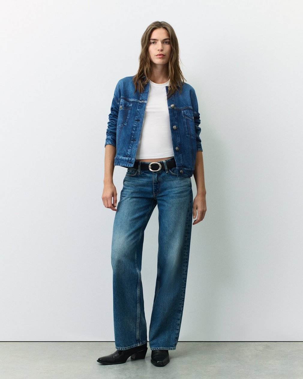 Saige Relaxed Straight Jeans - Echo
