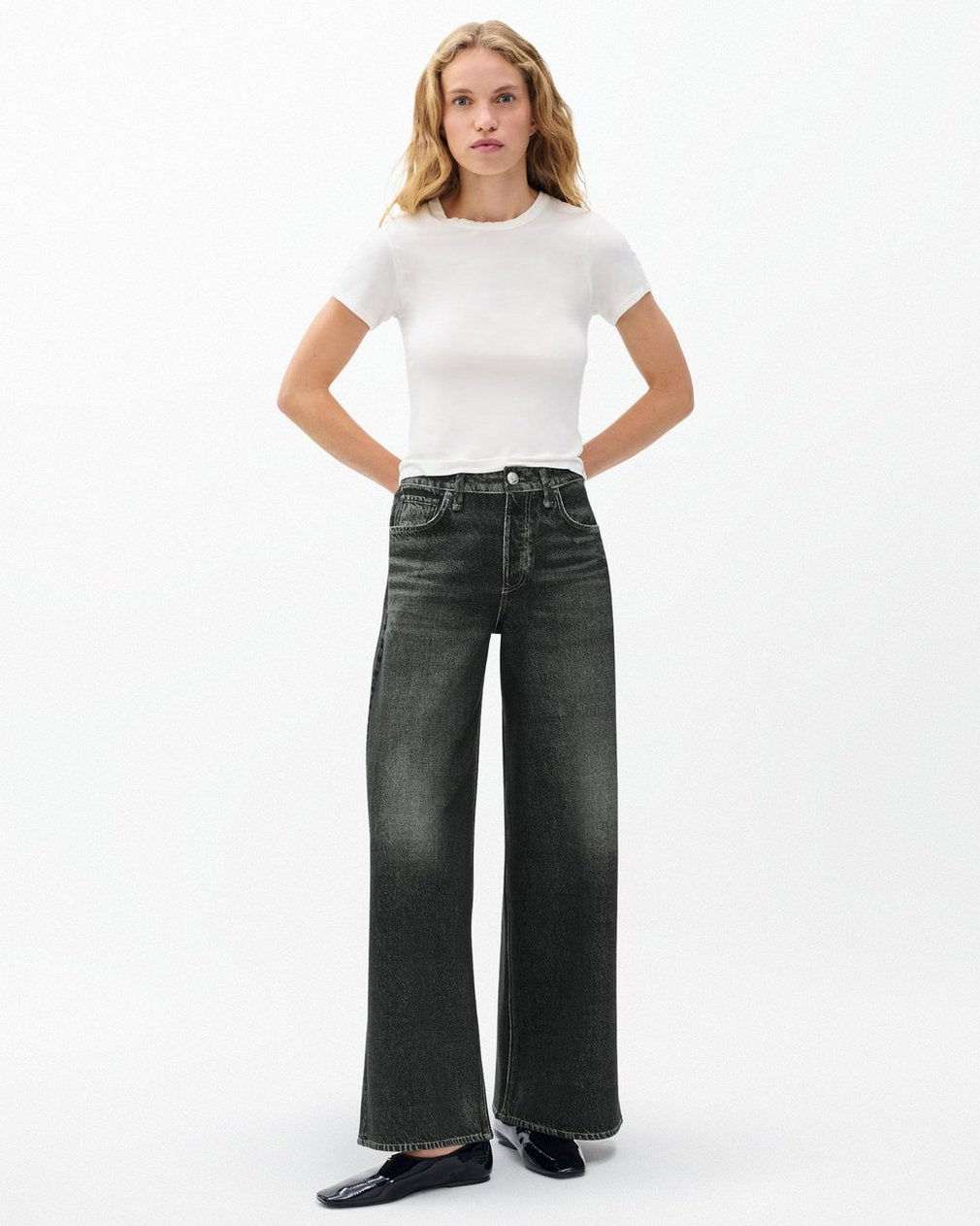 Miramar Sofie Wide-Leg Pants - Washed Black