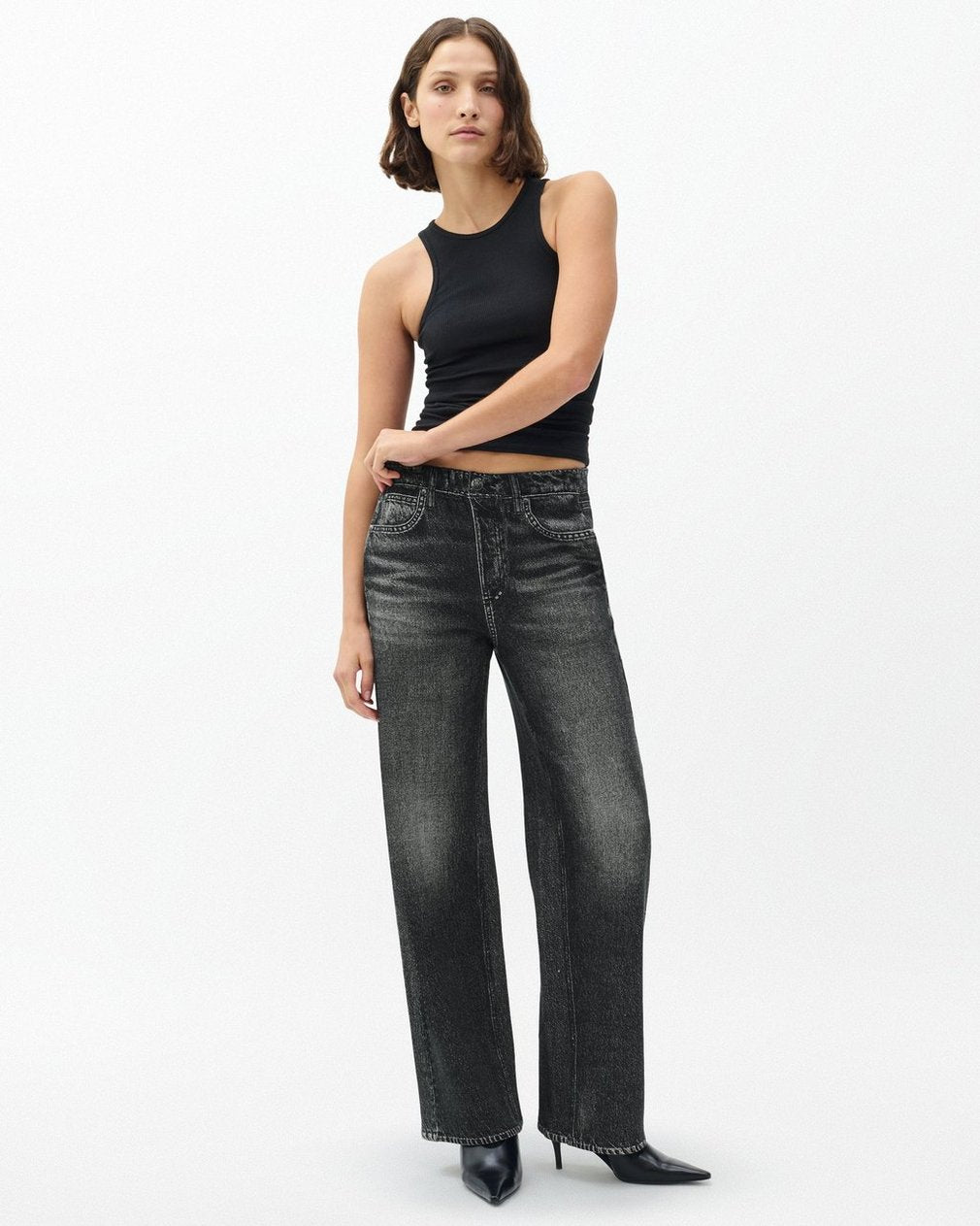 Miramar Fleece Pull-On Pants - Washed Black