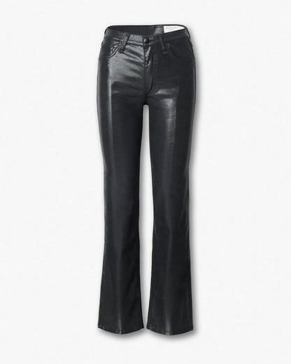 Harlow Straight Jeans - Black Coated