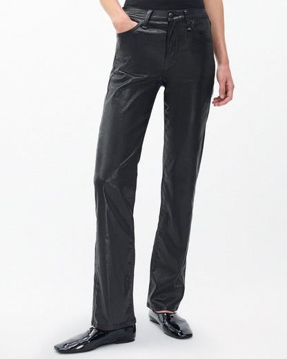 Harlow Straight Jeans - Black Coated