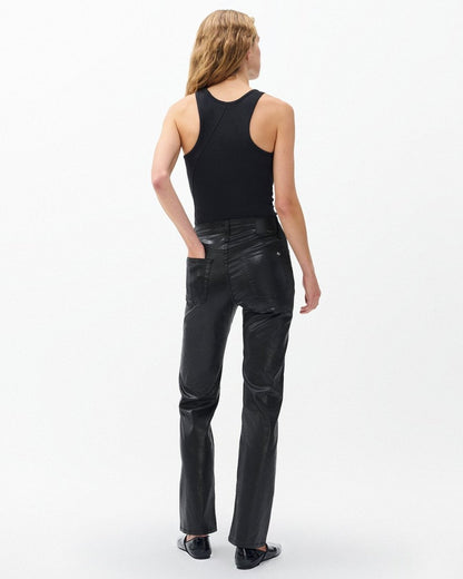 Harlow Straight Jeans - Black Coated
