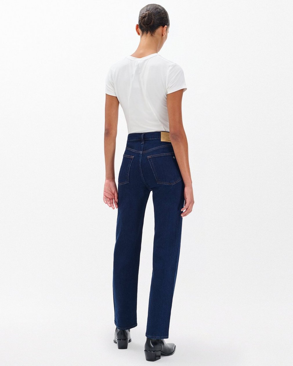 Harlow Ankle Straight Jeans - Dark Rinse