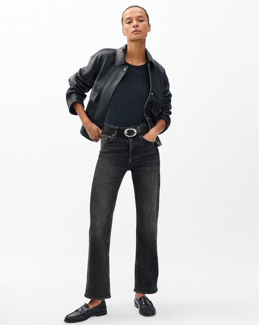 Harlow Ankle Straight Jeans - Cinder