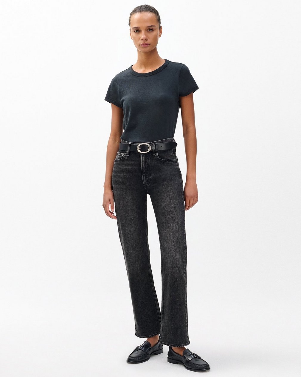 Harlow Ankle Straight Jeans - Cinder