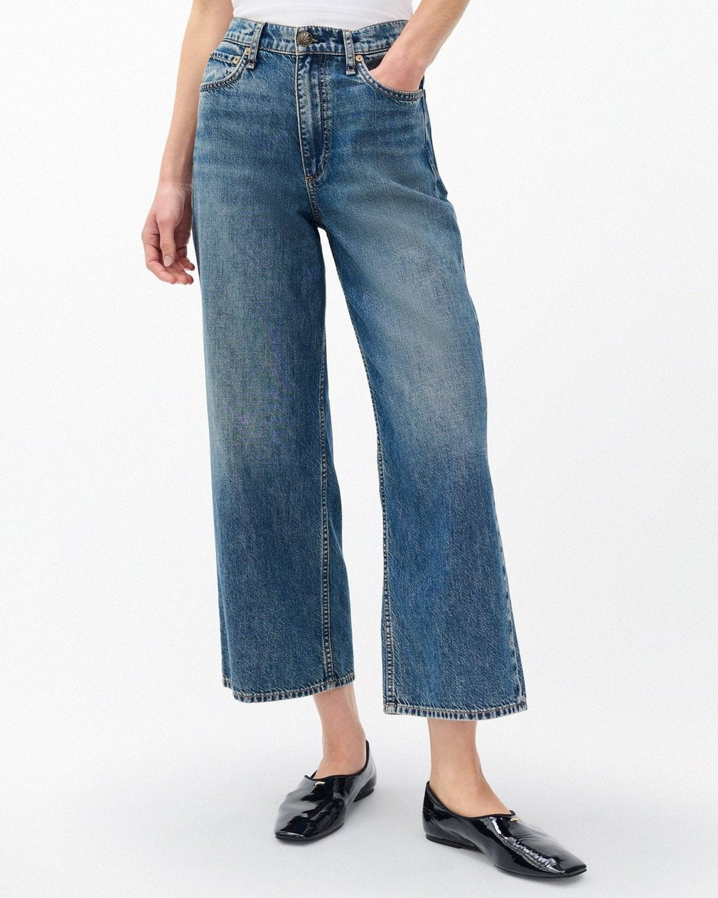 Andi Ankle Wide-Leg Jeans - Delcan