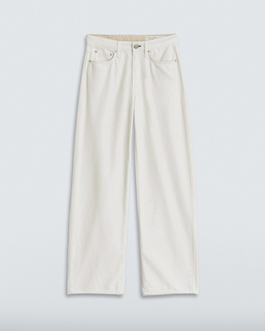 Featherweight Logan Wide Leg - Ecru: Mid-Rise Jean