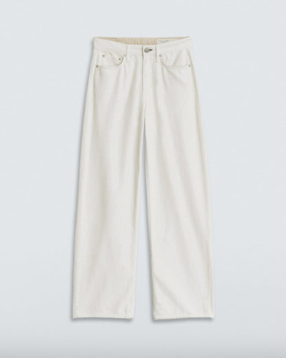 Featherweight Logan Wide Leg - Ecru: Mid-Rise Jean