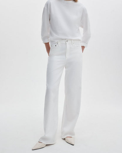 Featherweight Logan Wide-Leg Jeans - Optic White