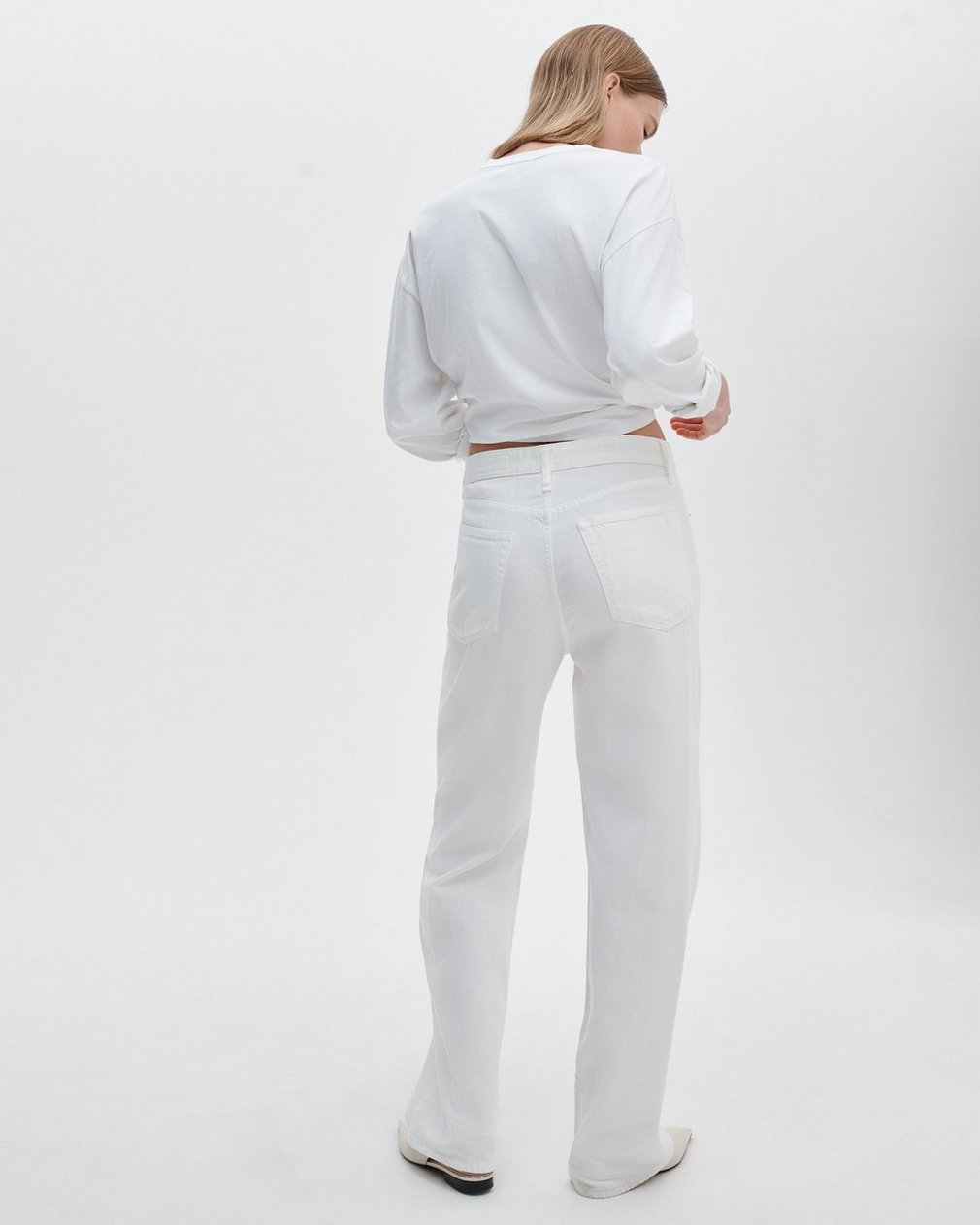 Featherweight Logan Wide-Leg Jeans - Optic White