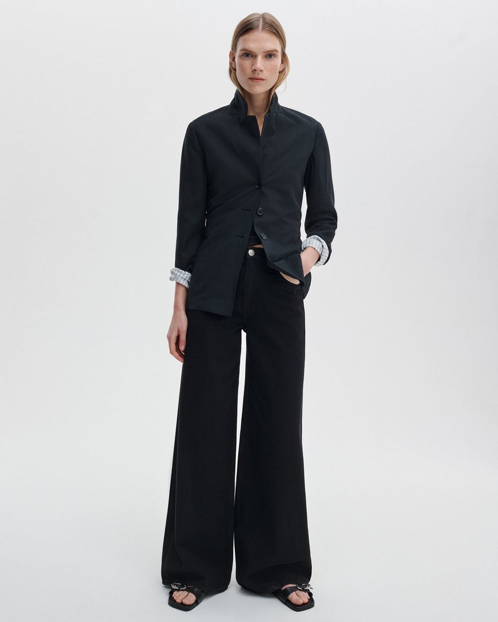 Logan Women’s Black Wide-Leg Jeans