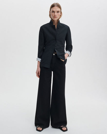 Logan Women’s Black Wide-Leg Jeans
