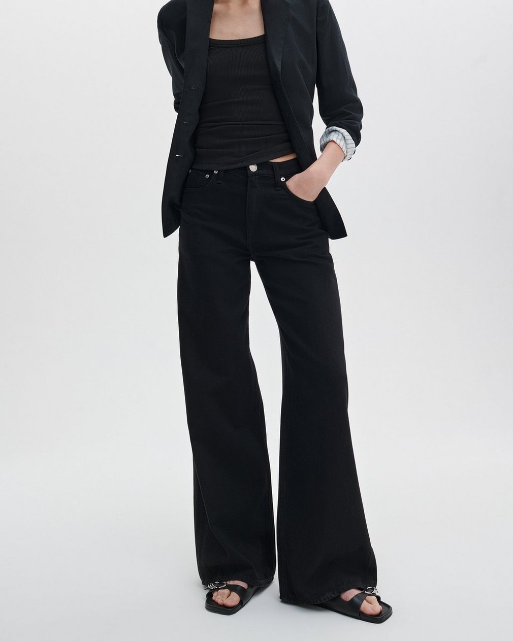 Logan Women’s Black Wide-Leg Jeans