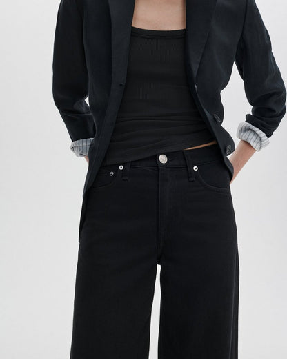 Logan Women’s Black Wide-Leg Jeans