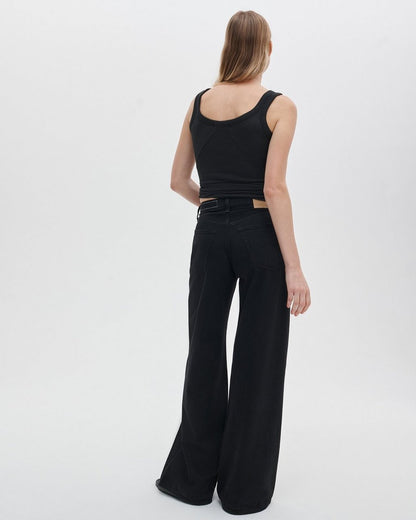 Logan Women’s Black Wide-Leg Jeans
