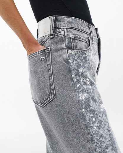 Shea Relaxed Straight Jeans - Steele Sequin