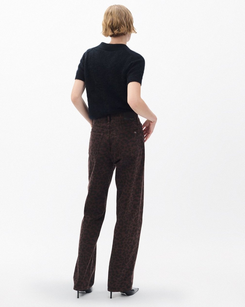 Shea Relaxed Straight Jeans - Espresso Leopard
