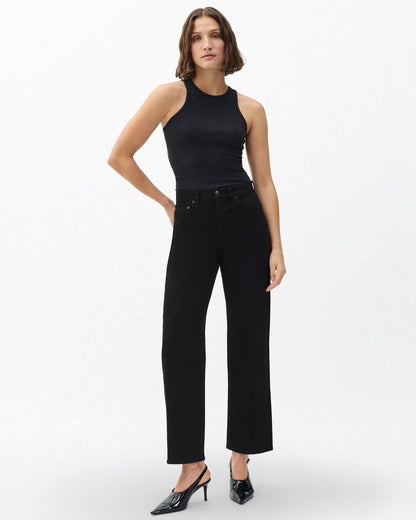 Shea Ankle Relaxed Straight Jeans - Black