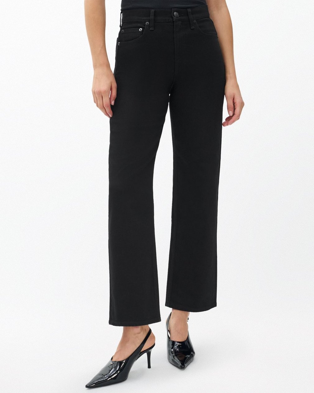 Shea Ankle Relaxed Straight Jeans - Black