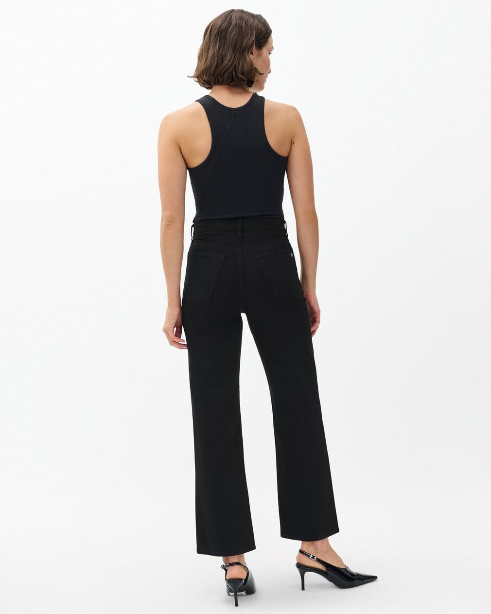 Shea Ankle Relaxed Straight Jeans - Black