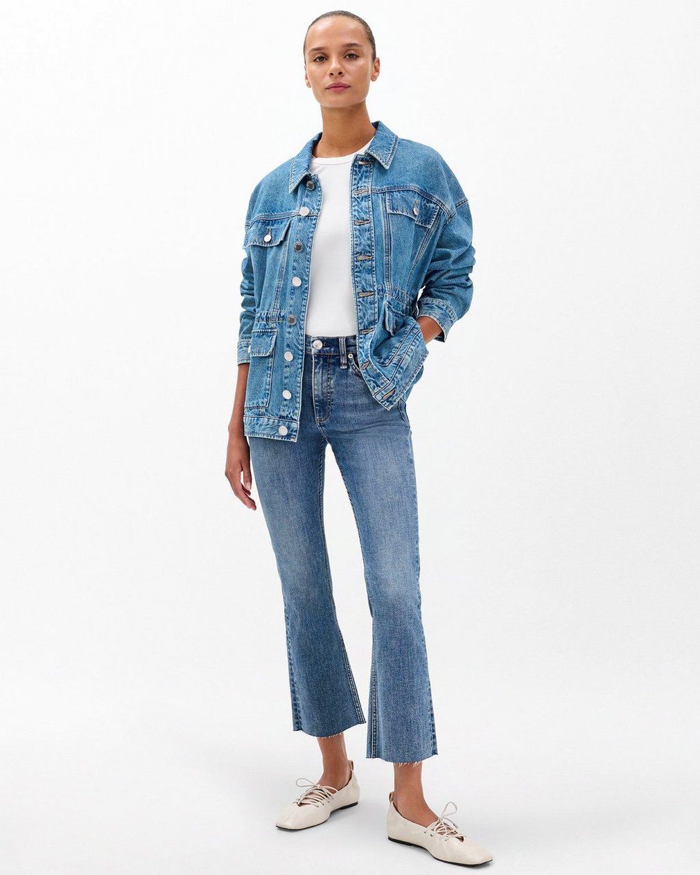 Peyton Ankle Bootcut Jeans - Woodstock