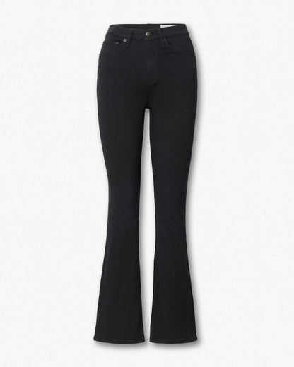 Peyton Bootcut - Black: Mid-Rise Stretch Jean