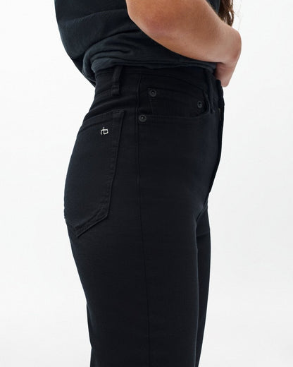 Peyton Bootcut - Black: Mid-Rise Stretch Jean