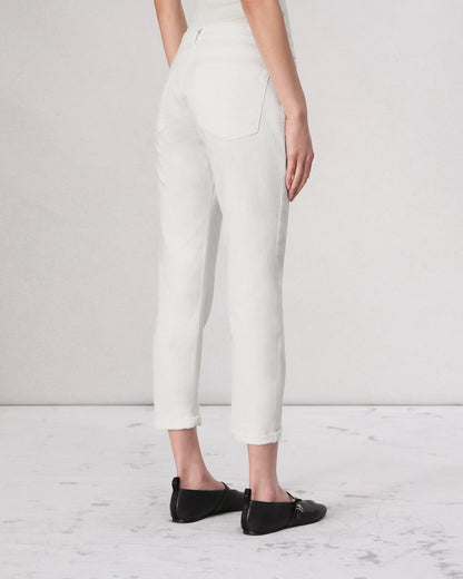 Dre Slim Boyfriend Jean - Optic White