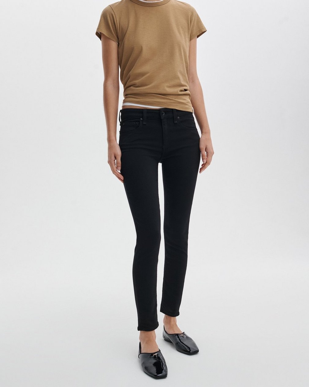 Cate Ankle Skinny - Black: Mid-Rise High Stretch Jean