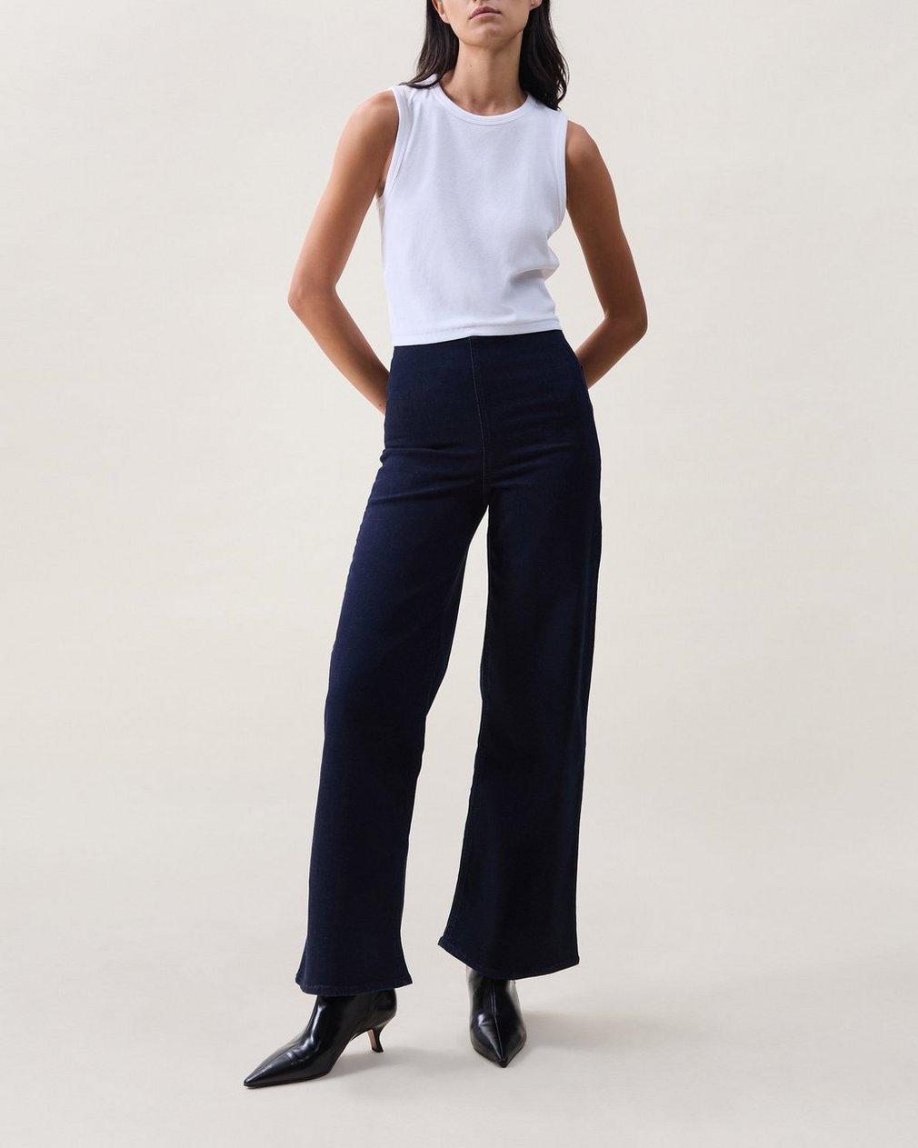 Serena Pull-On Jeans - Rinse