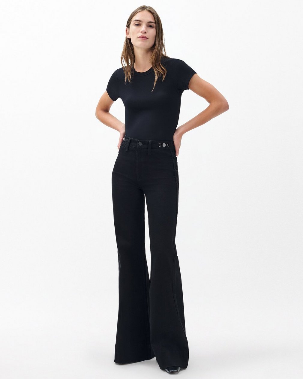 Skylar Wide-Leg Jeans - Black