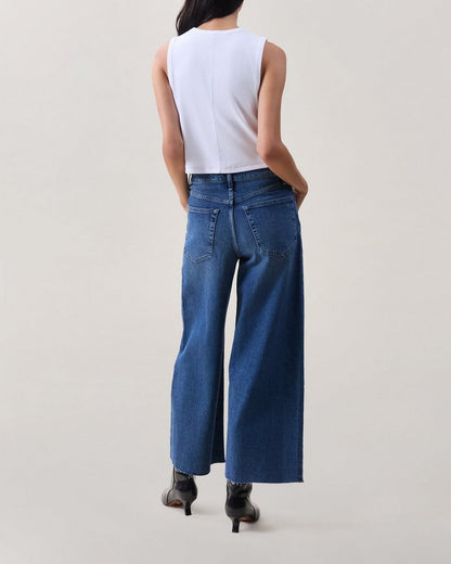 Serena Ankle Wide-Leg Jeans - Macon