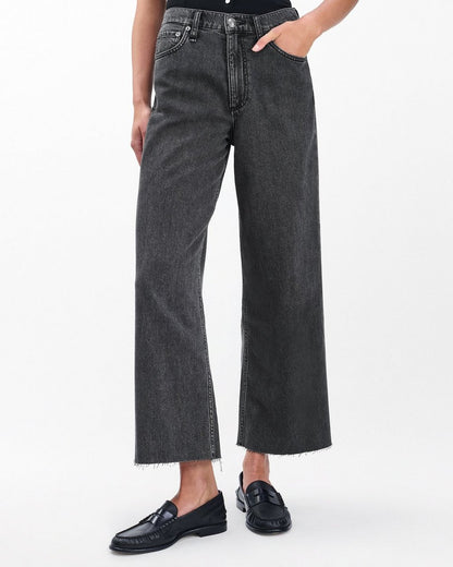 Andi Ankle Wide-Leg Jeans - Raven