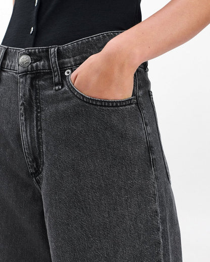 Andi Ankle Wide-Leg Jeans - Raven