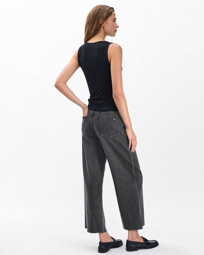 Andi Ankle Wide-Leg Jeans - Raven