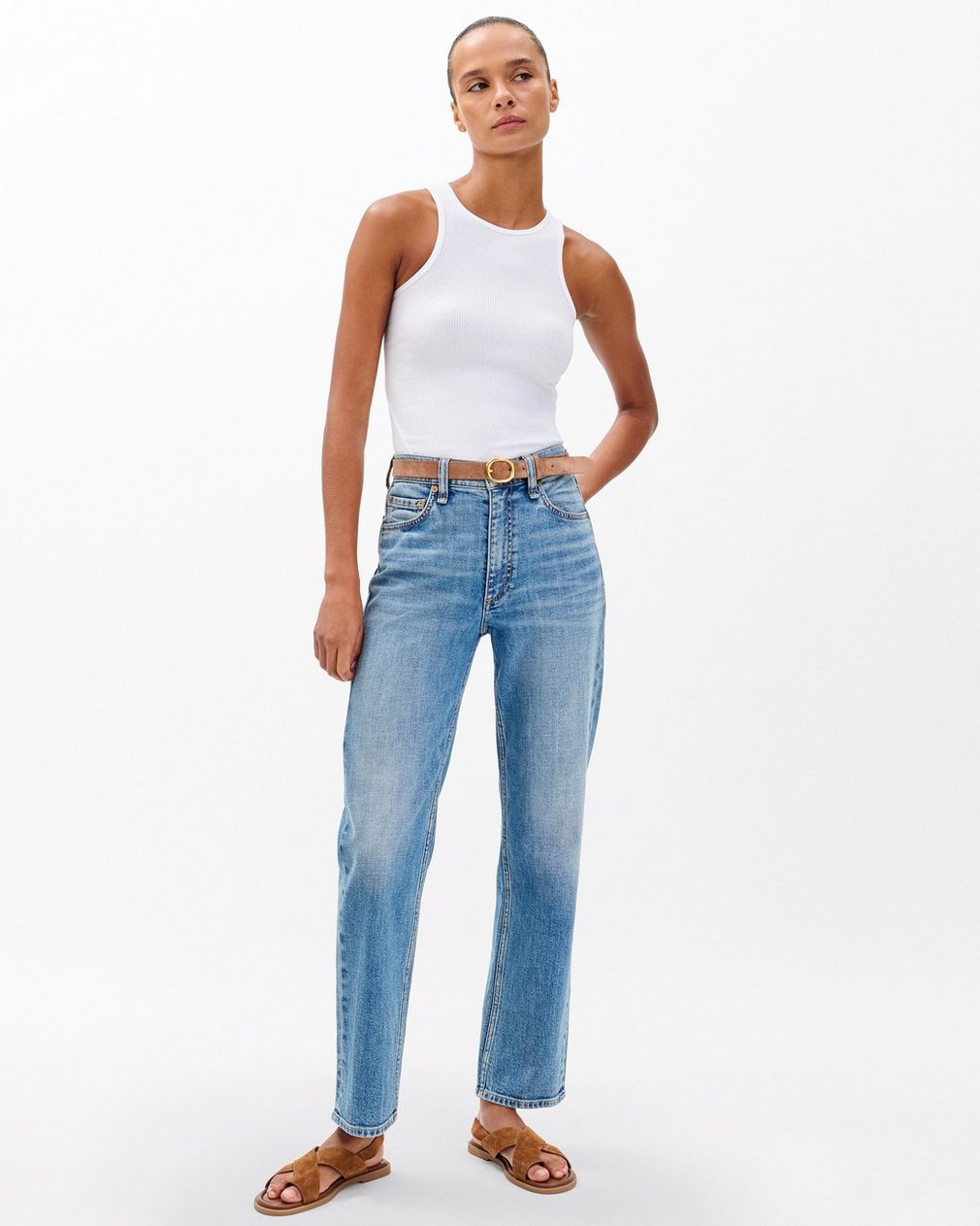 Harlow Ankle Straight Jeans - Orian